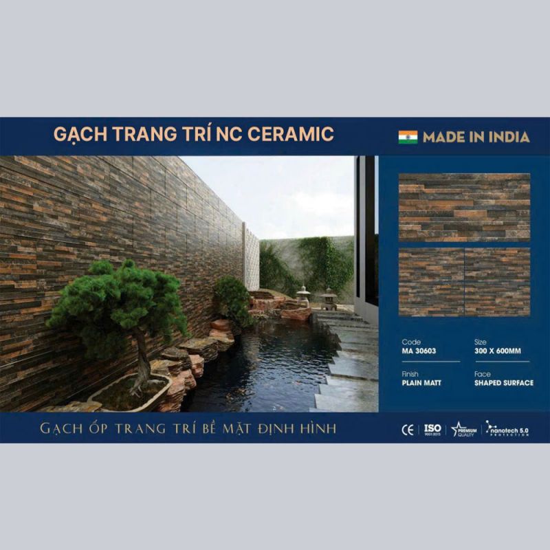 Gạch ốp tường Ấn độ kích thước 30x60 MA30603